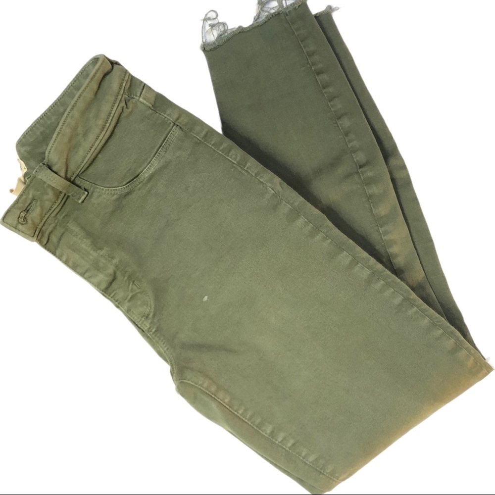 L’AGENCE Olive Green Skinny Jeans